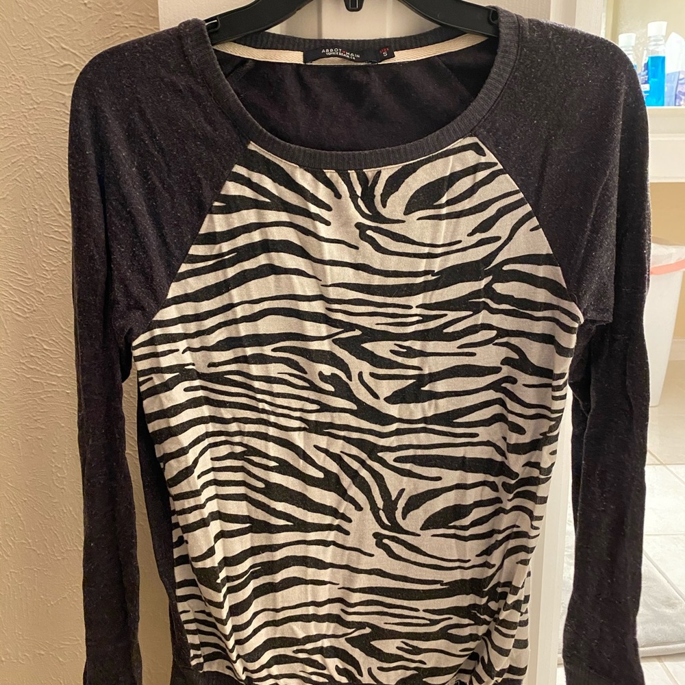 Zebra Print Pullover Sweater